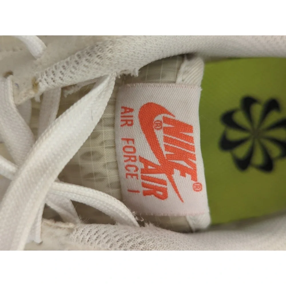 Nike Air Force 1 Shoes Woman's 8.5 White Low Crater Move to Zero White Orange‎